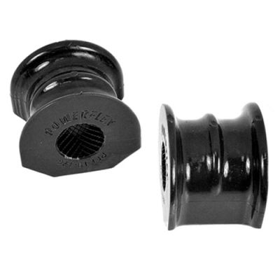 Black polyurethane anti-roll bar bushes, designed for 28mm bars, featuring a unique shape with grooves and a textured surface for enhanced grip and durability.