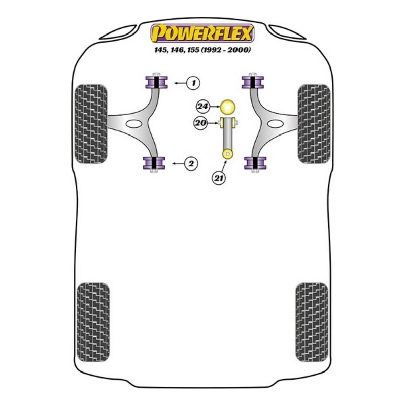 Powerflex Performance Exhaust Mountings - EXH015 Length = 64mm Width = 50mm Depth = 23mm - image 2