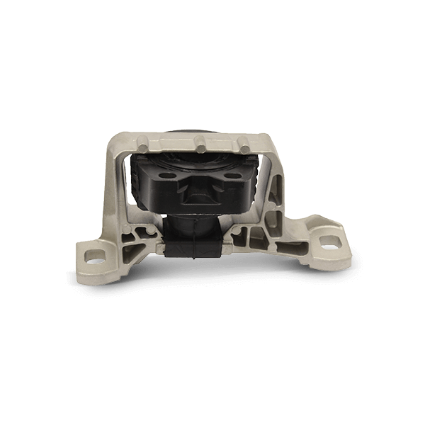 Powerflex Black Series rear engine mount featuring a black polyurethane core with a sturdy grey rubber-metal frame, designed for Volkswagen Golf 4 and Bora models.