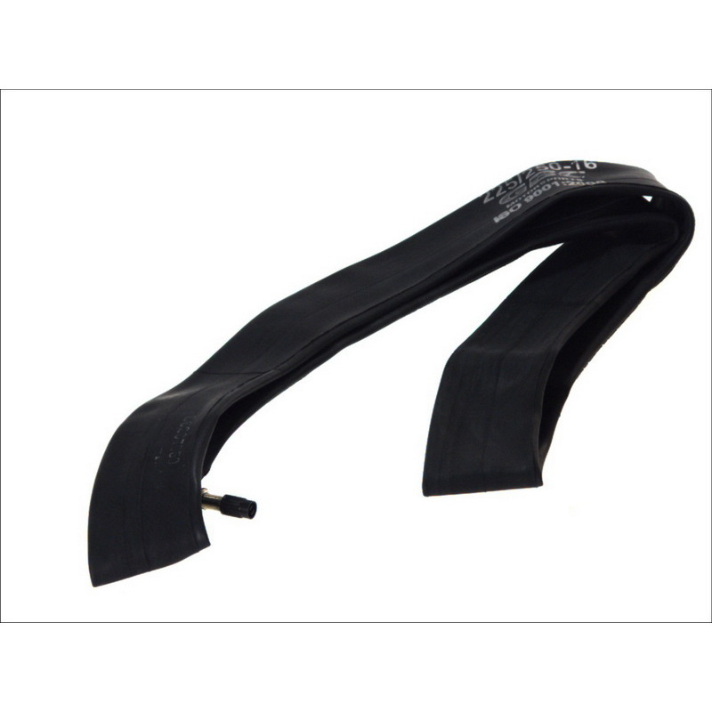 Heavy-duty butyl inner tube in black, designed for sizes 225/250-16, featuring a valve stem for inflation and a durable, flexible material for enhanced performance.