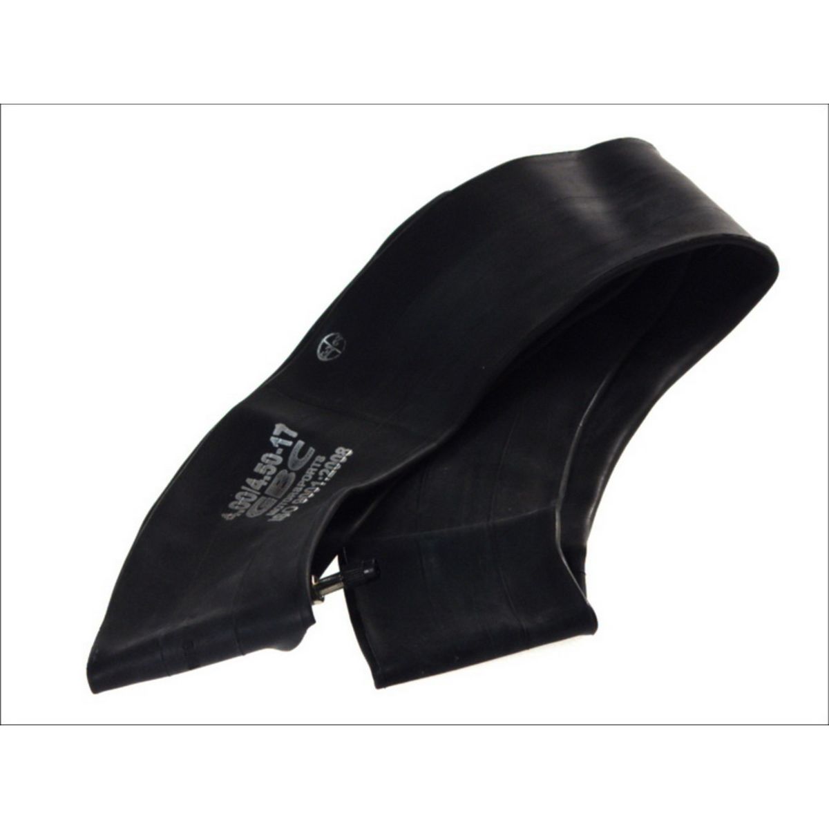 Black rubber inner tube for 17-inch wheels, marked with "Pro-Air" and size "400/450," featuring a straight valve for easy inflation.