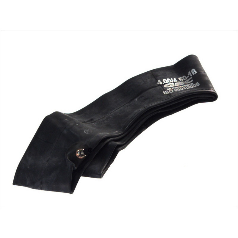 Black rubber inner tube labeled "400/450 - 18 Inch - Straight Valve" by Pro-Air, featuring a smooth surface and a valve stem for easy inflation.