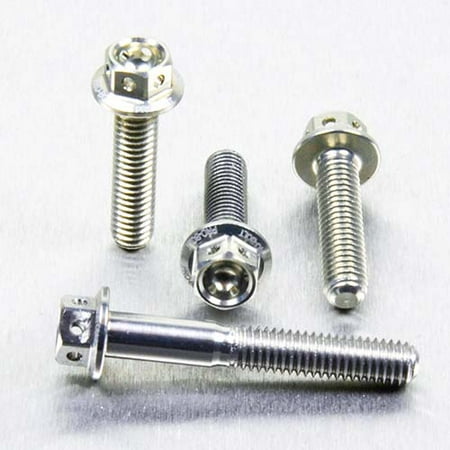 Pro-Bolt Aluminium Brake & Clutch Lever Perch Pinch Flanged Hex Bolt Kit in silver, featuring four bolts with hex heads and flanged designs for secure fitting.
