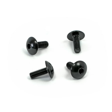 Pro-Bolt Aluminium Number Plate Mounting Bolt Kit featuring four black, rounded-head bolts with hex sockets, designed for secure number plate attachment.