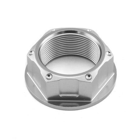 Pro-Bolt Aluminium Open Flanged Yoke Nut in silver, featuring a hexagonal shape, smooth finish, and internal threading for secure fastening.
