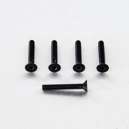 Five black countersunk alloy bolts, each measuring M5 X 0.80mm X 31.0mm, featuring a sleek finish and a hexagonal socket for easy installation.