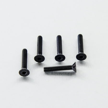 Five black countersunk alloy bolts, each measuring M6 X 1.00mm X 30.0mm, featuring a hexagonal socket for secure fastening.