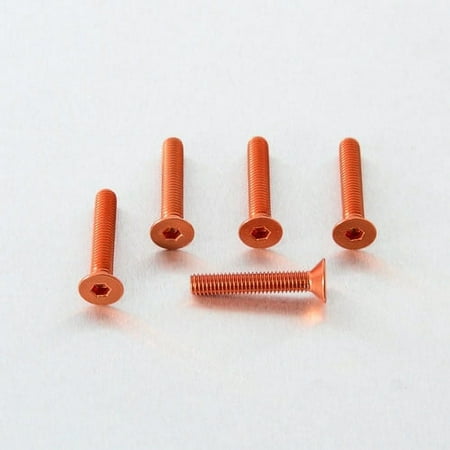 Five orange countersunk alloy bolts, each measuring M6 X 1.00mm X 30.0mm, featuring a hexagonal socket head for easy installation.