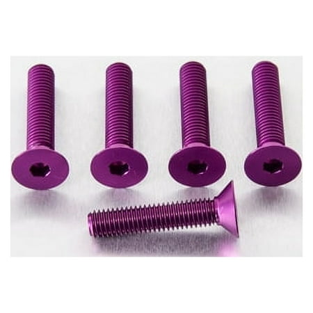 Five purple countersunk alloy bolts, each measuring M8 x 1.25mm x 35.0mm, featuring a hexagonal socket head for easy installation.