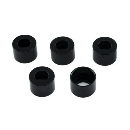 Five black alloy washers, each with a cylindrical shape and a central hole, measuring M10 x 13.1mm, designed for use with bolts.