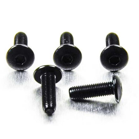 Black dome head alloy bolts by Pro-Bolt, featuring M4 x 0.50mm thread size and lengths of 8mm and 12mm, arranged on a reflective surface.
