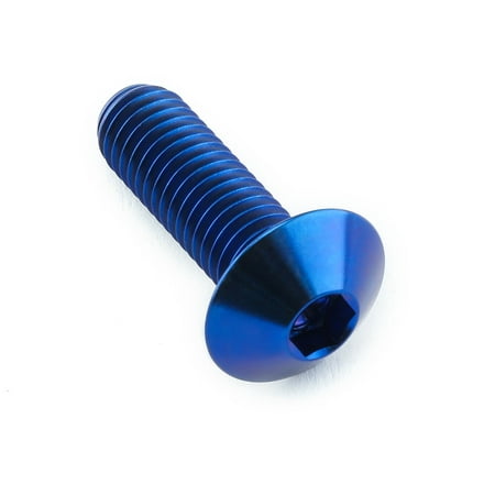 Pro-Bolt blue dome head titanium bolt, M8 x 1.25mm thread, 16mm head diameter, 25mm length, featuring a smooth finish and hex socket for easy installation.