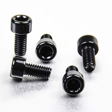 Five black alloy parallel Allen head bolts, each with a smooth rounded top and threaded shaft, measuring M6 x 1.00mm x 12mm, packaged by Pro-Bolt.