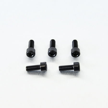 Five black alloy bolts with parallel Allen heads, each measuring M8 x 1.25mm x 20mm, arranged on a light background.