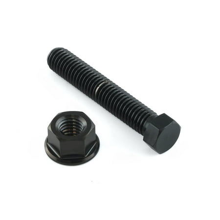 Pro-Bolt Stainless Steel Axle Adjuster Bolt Kit featuring a black, hexagonal bolt and matching nut, designed for durability and performance.