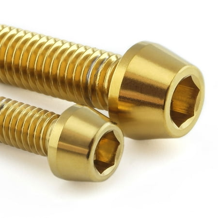 Pro-Bolt stainless steel pillion footrest hanger bolt kit in gold, featuring two hexagonal-headed bolts with a shiny, polished finish.