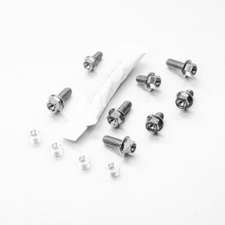 Pro-Bolt Stainless Steel Radiator Guard Mount Bolt Kit in silver, featuring multiple bolts with washers and a protective packaging sleeve, all set against a plain white background.