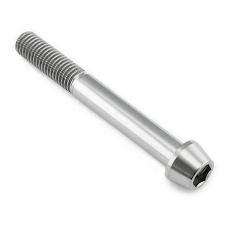 Pro-Bolt tapered Allen head titanium bolt in natural finish, measuring M10 x 1.50mm x 80mm, featuring a smooth shaft and hexagonal recess for tool compatibility.