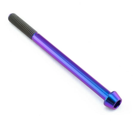 Pro-Bolt tapered Allen head titanium bolt in purple, measuring M6 x 1.00mm x 85mm, featuring a sleek design and a smooth, shiny finish.