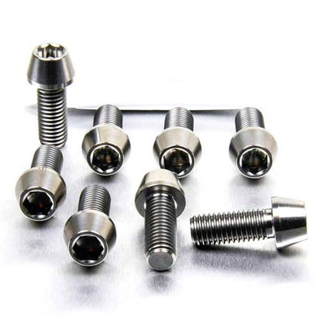 Pro-Bolt Titanium Engine Mounting Bolt Kit featuring eight silver bolts with a polished finish, hex heads, and varying lengths designed for durability and performance.