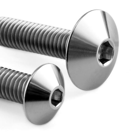 Pro-Bolt Titanium Fairing Bolt Kit in silver, featuring sleek, rounded heads with hexagonal sockets and finely threaded shafts, designed for durability and lightweight performance.