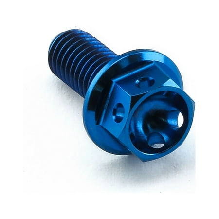 Pro-Bolt titanium front suspension housing bolt in vibrant blue, featuring a hexagonal head, deep socket, and threaded shaft for secure fastening.