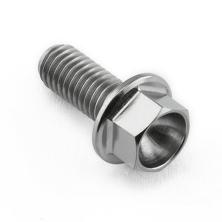 Silver titanium front suspension housing bolt featuring a hexagonal head and threaded shaft, designed for durability and lightweight performance.