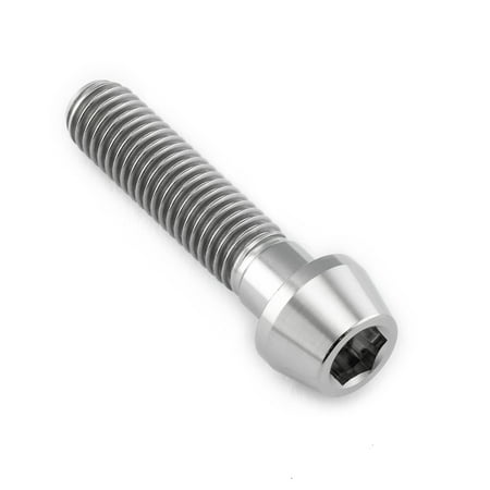 Silver titanium gear lever pivot bolt with a hexagonal socket head and a smooth, polished finish, designed for durability and lightweight performance.