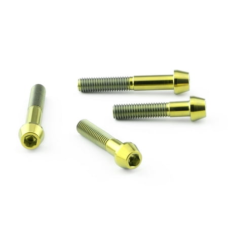 Pro-Bolt Titanium Grab Rail Bolt Kit featuring four gold titanium bolts with hexagonal heads and varying lengths, designed for durability and lightweight performance.