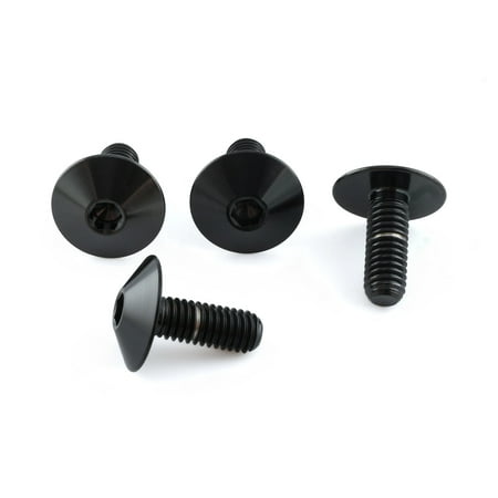 Pro-Bolt Titanium Number Plate Mounting Bolt Kit featuring four sleek black titanium bolts with a smooth finish and a rounded head design for secure attachment.