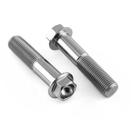 Pro-Bolt Titanium Swingarm Pinch Bolt Kit in silver, featuring two sleek, shiny bolts with hexagonal heads and threaded shafts for secure fastening.