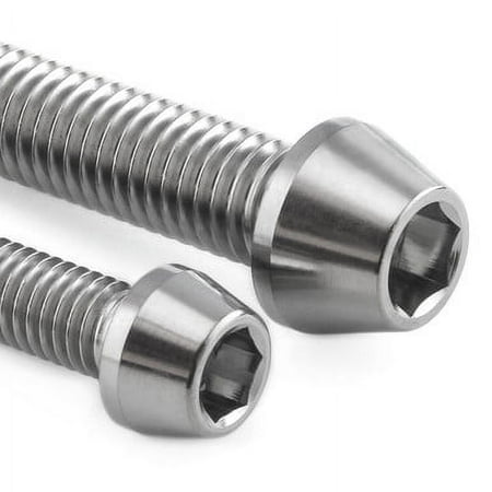 Pro-Bolt Titanium Top & Bottom Clamp Yoke Pinch Bolt Kit featuring two blue anodized bolts with a hexagonal socket and a sleek, polished finish.