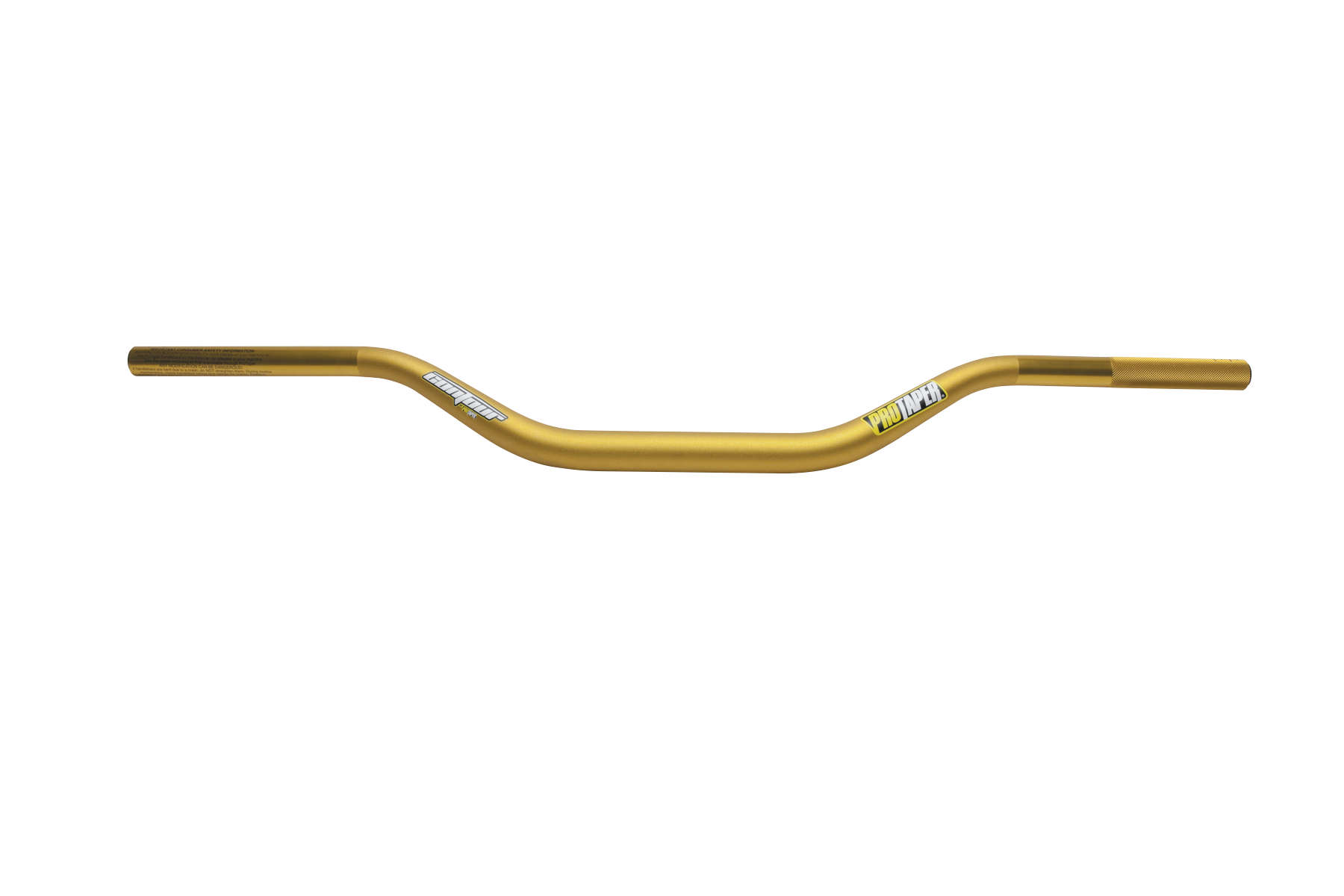 Gold aluminum Pro Taper Contour handlebars with a Henry/Reed bend, featuring a smooth, curved design and lightweight construction for enhanced performance.