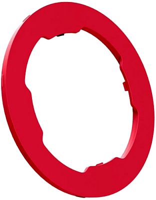 Red Quad Lock MAG Color Ring made of durable plastic, featuring a circular design with cutouts for easy attachment and compatibility with Quad Lock accessories.