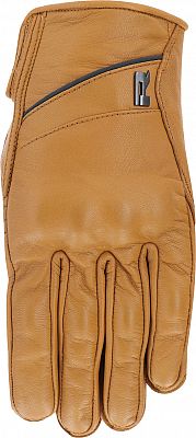 Brown leather motorcycle gloves with a sleek design, featuring a subtle black zipper detail and Richa logo, sized 2XL for men.