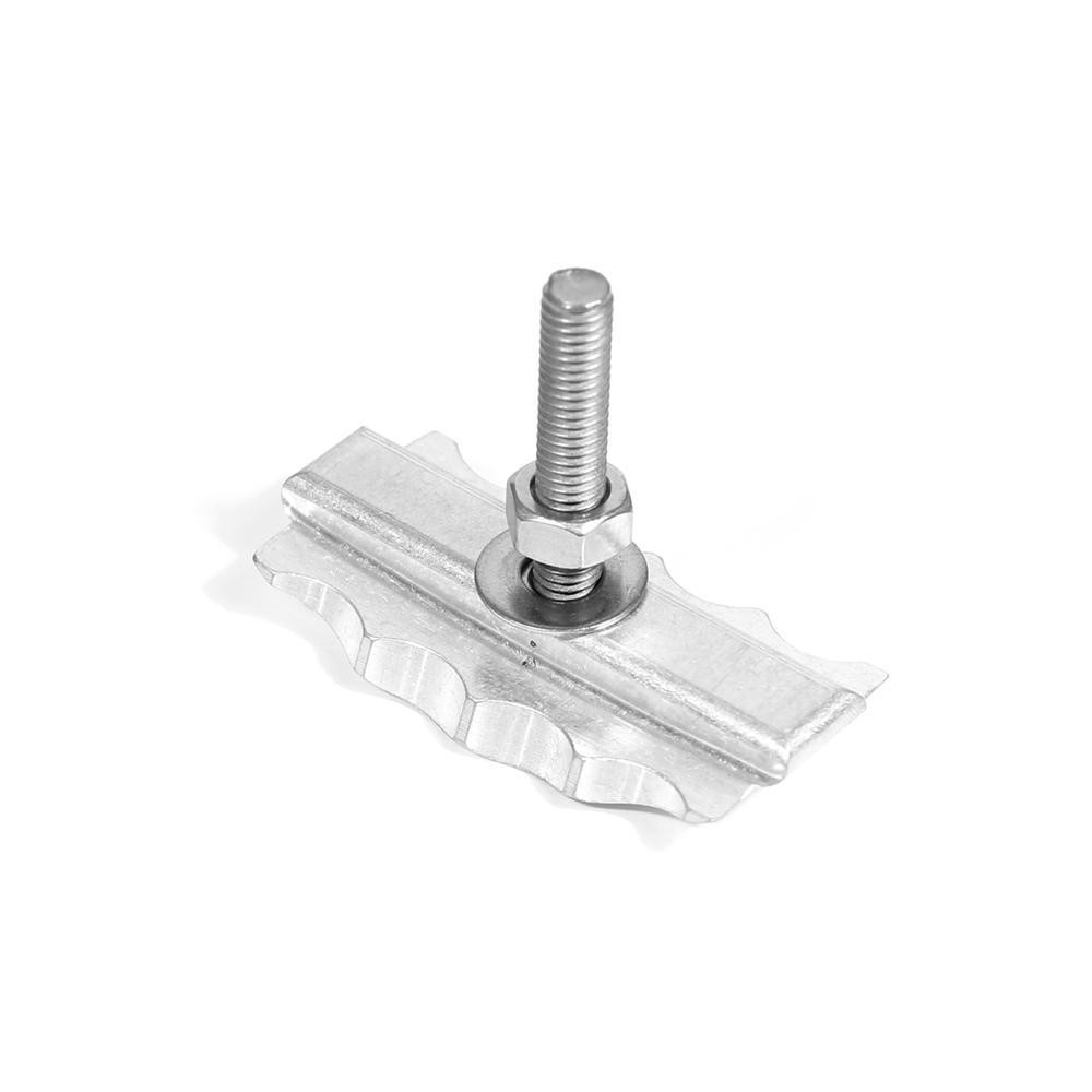 Silver alloy rim lock with a textured grip surface, featuring a central bolt for secure attachment, designed for 2.50" rims by Apico.