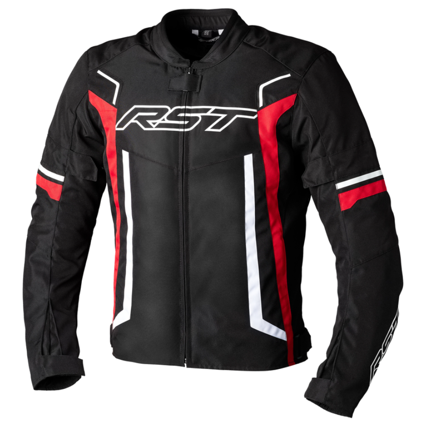 RST RST Pilot Evo, Textile Jacket Waterproof , Color: Black/Red/White , Size: XL