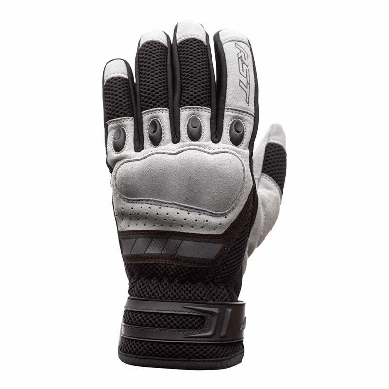 Black and light grey RST Ventilator-X gloves, size 10, featuring a textured palm, breathable mesh panels, and reinforced knuckles for added protection.