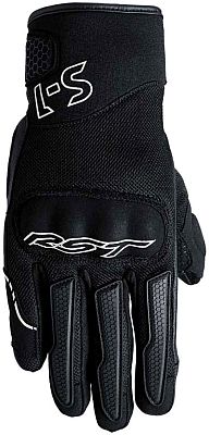 Black and white RST S1 mesh motorcycle glove in size XS for men, featuring a breathable mesh material, padded knuckles, and reinforced palm for protection and comfort.