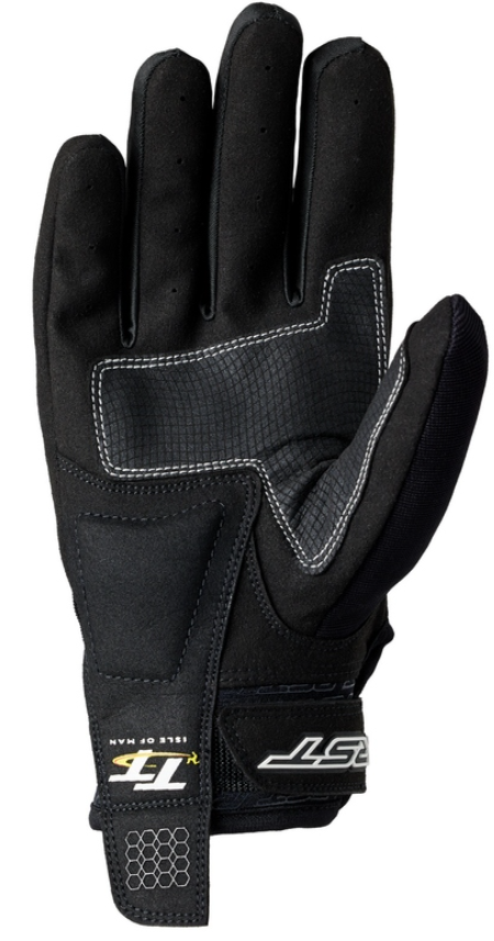 RST IOM TT Team Evo CE Motorcycle Gloves - Medium - Black / White, Black/white - image 2