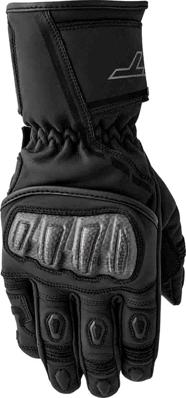 Black RST S1 gloves in size 7, featuring a padded palm, reinforced knuckles, and a secure wrist closure for enhanced protection and comfort.