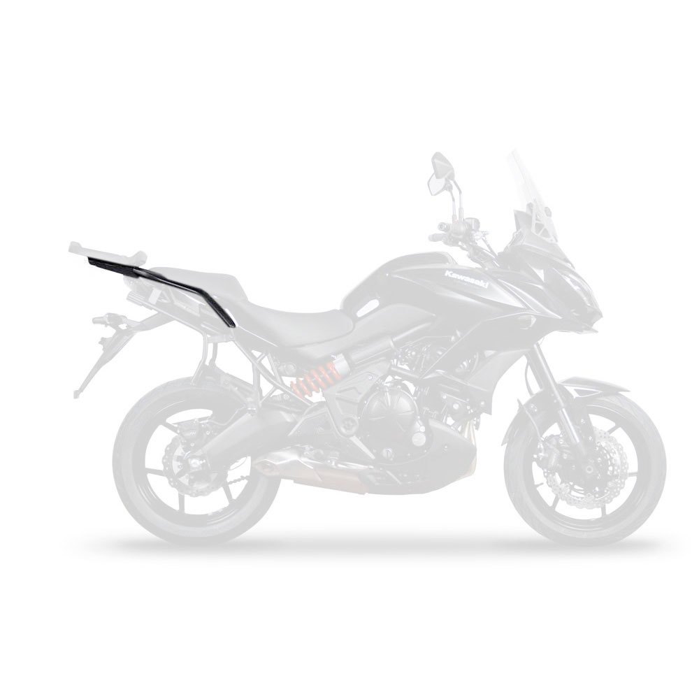 Black Top Master Topcase Fitting by Shad, featuring a sturdy metal construction designed for secure attachment to motorcycles, enhancing storage options.