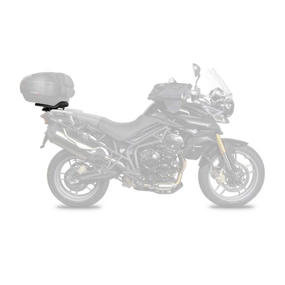 Black SHAD Top Master Topcase Carrier designed for men, featuring a sturdy mounting system, sleek design, and compatibility with various motorcycle models.