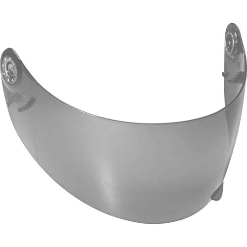 Clear, curved face shield made of durable plastic, featuring side mounting points for secure attachment, designed for use with Shark VZ6010P helmets.
