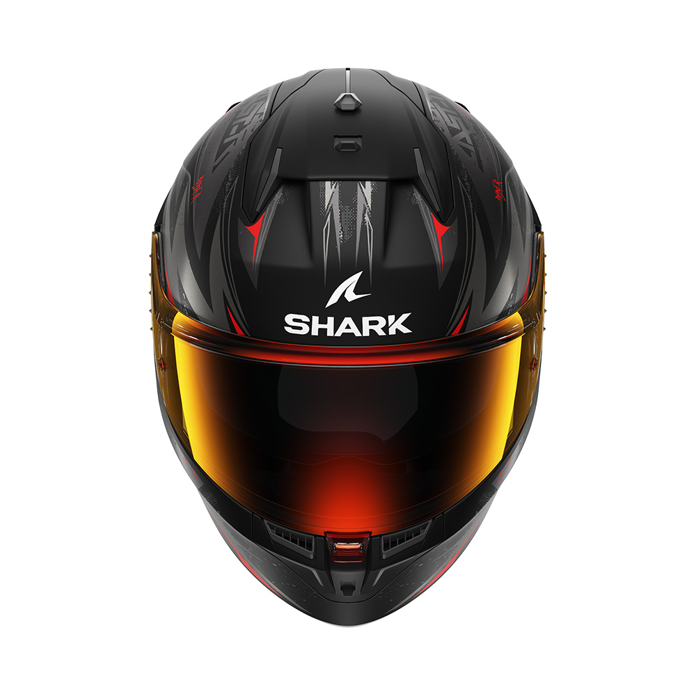 Shark D-Skwal 3 Graphic Motorcycle Helmet - Small (55-56cm) - Blast-R Black / Anthracite / Red, Anthracite/black/red - image 2