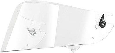 Clear visor for Shark Evo-GT helmet, featuring a sleek design, durable material, and integrated mounting points for easy attachment.