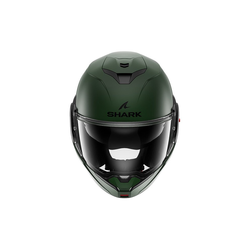 Shark Oxo Blank Mat Flip Front Motorcycle Helmet M Matt Dark Green (G02) - image 2