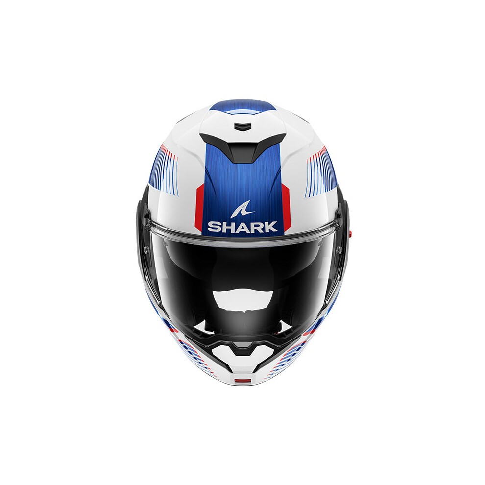 Shark Oxo Graphic Motorcycle Helmet - XS (53-54cm) - Sikter White / Blue / Red, Blue/red/white - image 2