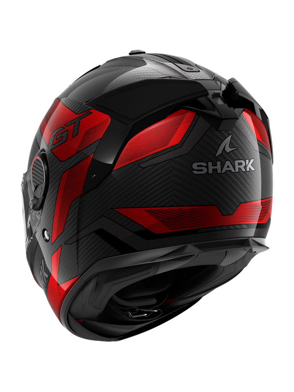 Shark Spartan GT Pro Carbon Graphic Motorcycle Helmet - Ritmo Carbon / Red / Grey - Large (59-60cm), Black/grey/red - image 2