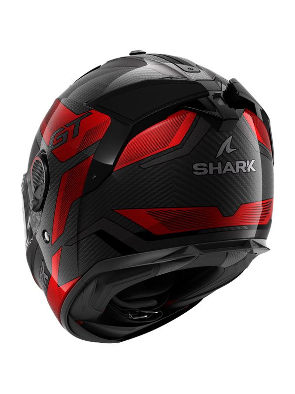 Shark Spartan GT Pro Carbon Graphic Motorcycle Helmet - Ritmo Carbon / Red / Grey - X-Large (61-62cm), Black/grey/red - image 2